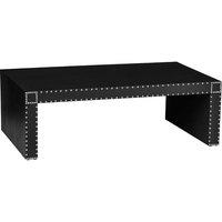 Product photograph of Aurich Wooden Coffee Table In Black Leather Effect from Furniture in Fashion