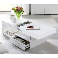 Product photograph of Tuna High Gloss Storage Coffee Table In White from Furniture in Fashion