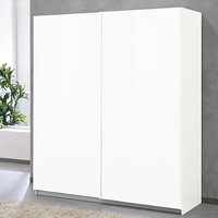 Product photograph of Abby Medium Wooden Sliding Door Wardrobe In White from Furniture in Fashion