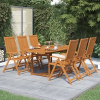 Product photograph of Aberdeen Wooden 7 Piece Outdoor Dining Set In Natural from Furniture in Fashion