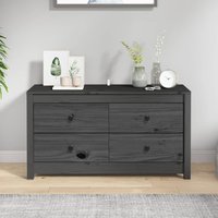 Product photograph of Abilene Wooden Chest Of 4 Drawers In Grey from Furniture in Fashion