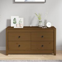 Product photograph of Abilene Wooden Chest Of 4 Drawers In Honey Brown from Furniture in Fashion