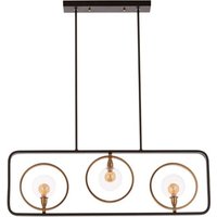 Product photograph of Abita 3 Bulbs Pendant Light In Matte Black And Bronze from Furniture in Fashion