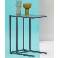 Product photograph of Acre C Shaped Metal Side Table In Grey from Furniture in Fashion