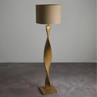 Product photograph of Adelaide Fabric Floor Lamp Table In Natural And Oak from Furniture in Fashion