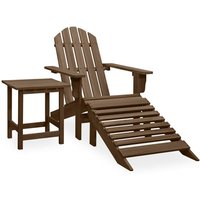 Product photograph of Adrius Garden Chair With Ottoman And Table In Brown from Furniture in Fashion