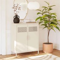 Product photograph of Aiken Metal Storage Cabinet With 2 Doors In Deep Parchment from Furniture in Fashion