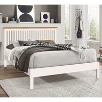 Product photograph of Aizza Wooden King Size Bed In White from Furniture in Fashion