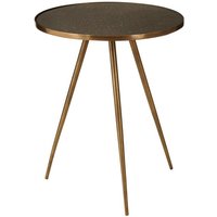 Product photograph of Akela Round Glass Top Side Table With Gold Metal Legs from Furniture in Fashion