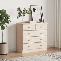 Product photograph of Akron Wooden Chest Of 5 Drawers In Natural from Furniture in Fashion