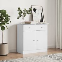 Product photograph of Akron Wooden Sideboard With 2 Doors 2 Drawers In White from Furniture in Fashion