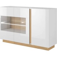 Product photograph of Alaro High Gloss Sideboard With 3 Doors In White And Led from Furniture in Fashion