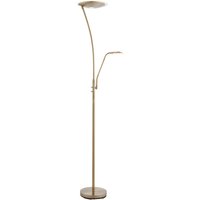 Product photograph of Alassio Glass Led Floor Lamp In Antique Brass from Furniture in Fashion