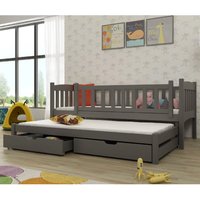 Product photograph of Alcoa Wooden Day Bed With Bonnell Mattress And Trundle In Graphite from Furniture in Fashion
