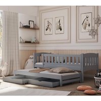 Product photograph of Alcoa Wooden Day Bed With Bonnell Mattress And Trundle In Grey from Furniture in Fashion