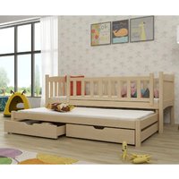 Product photograph of Alcoa Wooden Day Bed With Bonnell Mattress And Trundle In Pine from Furniture in Fashion