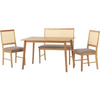 Product photograph of Alcudia Wooden Dining Table With Bench And 2 Oak Chairs from Furniture in Fashion