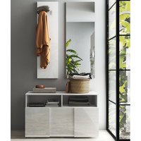 Product photograph of Aleta High Gloss Hallway Furniture Set In White from Furniture in Fashion
