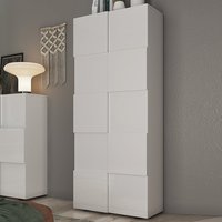 Product photograph of Aleta High Gloss Wardrobe With 2 Doors In White from Furniture in Fashion