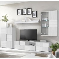 Product photograph of Aleta Wooden Living Room Furniture Set In Matt White from Furniture in Fashion