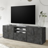Product photograph of Aleta Wooden Tv Stand With 2 Doors 1 Drawer In Oxide from Furniture in Fashion