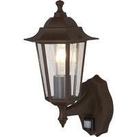Product photograph of Alex Clear Glass Outdoor Wall Light In Rust Brown from Furniture in Fashion