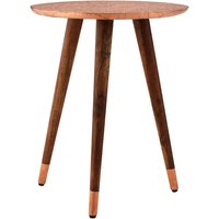 Product photograph of Algieba Round Wooden Side Table In Copper from Furniture in Fashion