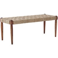 Product photograph of Algieba Wooden And Jute Seating Bench In Natural from Furniture in Fashion