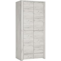 Product photograph of Alink Wooden Wardrobe With 2 Doors 2 Drawers In White from Furniture in Fashion