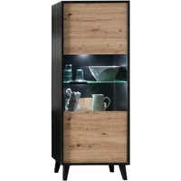 Product photograph of Aliso Wooden Display Cabinet In Artisan Oak With Led from Furniture in Fashion