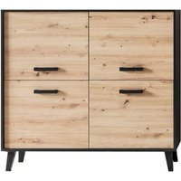 Product photograph of Aliso Wooden Sideboard With 4 Doors In Artisan Oak from Furniture in Fashion