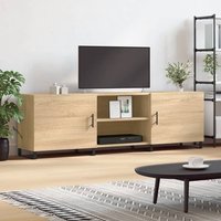 Product photograph of Alivia Wooden Tv Stand With 2 Doors In Sonoma Oak from Furniture in Fashion