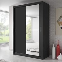 Product photograph of Allen Wardrobe With 2 Sliding Doors In Matt Black from Furniture in Fashion