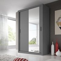 Product photograph of Allen Wardrobe With 2 Sliding Doors In Matt Grey from Furniture in Fashion