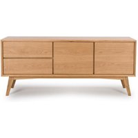 Product photograph of Allen Wooden Sideboard With 2 Doors 2 Drawers In Natural from Furniture in Fashion