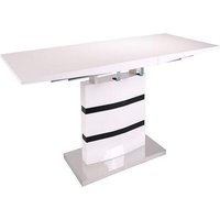 Product photograph of Layne High Gloss Extendable Dining Table In White And Black from Furniture in Fashion