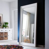 Product photograph of Allthorp Grand Bedroom Mirror In Classic White from Furniture in Fashion