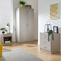 Product photograph of Probus Wooden 3pc Bedroom Furniture Set In Grey from Furniture in Fashion