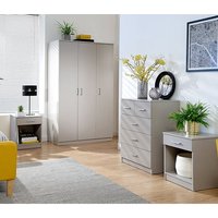 Product photograph of Probus Wooden 4pc Bedroom Furniture Set In Grey from Furniture in Fashion