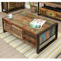 Product photograph of London Urban Chic Wooden Storage Coffee Table With 4 Doors from Furniture in Fashion