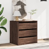 Product photograph of Amarillo Wooden Chest Of 3 Drawers In Dark Brown Oak from Furniture in Fashion