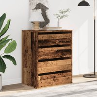 Product photograph of Amarillo Wooden Chest Of 4 Drawers In Brown Oak from Furniture in Fashion