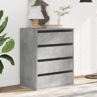 Product photograph of Amarillo Wooden Chest Of 4 Drawers In Concrete Grey from Furniture in Fashion