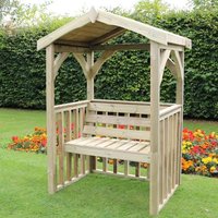 Product photograph of Amastone Small Wooden Garden Seating Shelter In Natural from Furniture in Fashion