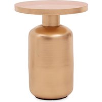 Product photograph of Amiga Off White Enamel Top Side Table With Matte Gold Base from Furniture in Fashion