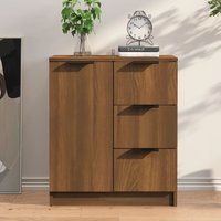 Product photograph of Anaheim Wooden Sideboard With 1 Door 3 Drawers In Brown Oak from Furniture in Fashion