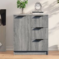 Product photograph of Anaheim Wooden Sideboard With 1 Door 3 Drawers In Grey Sonoma from Furniture in Fashion