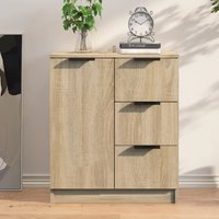 Product photograph of Anaheim Wooden Sideboard With 1 Door 3 Drawers In Sonoma Oak from Furniture in Fashion