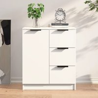 Product photograph of Anaheim Wooden Sideboard With 1 Door 3 Drawers In White from Furniture in Fashion