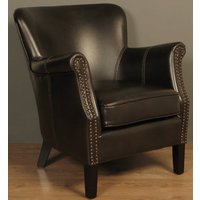 Product photograph of Aquarii Leather Air Fabric Lounge Armchair Dark Brown from Furniture in Fashion